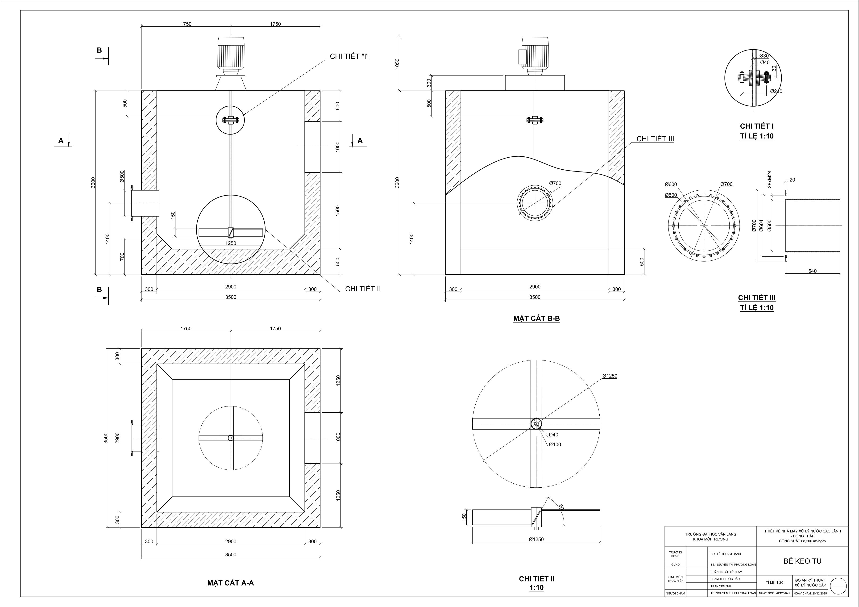 Bể keo tụ, tạo bông, lắng, lọc